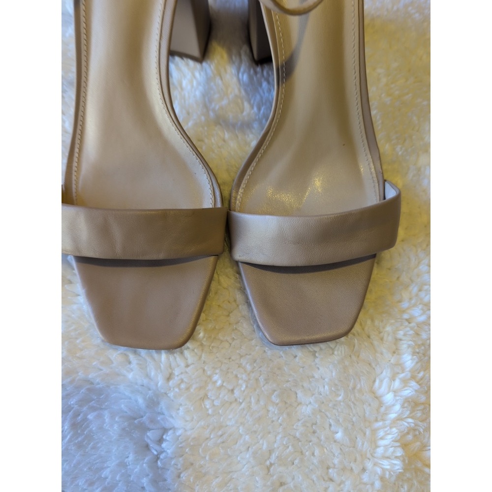 Sam Edelman Daniella Sandal Nude Leather 3.5" Block Heel Ankle Strap Sz 9 M EUC - Picture 4 of 8